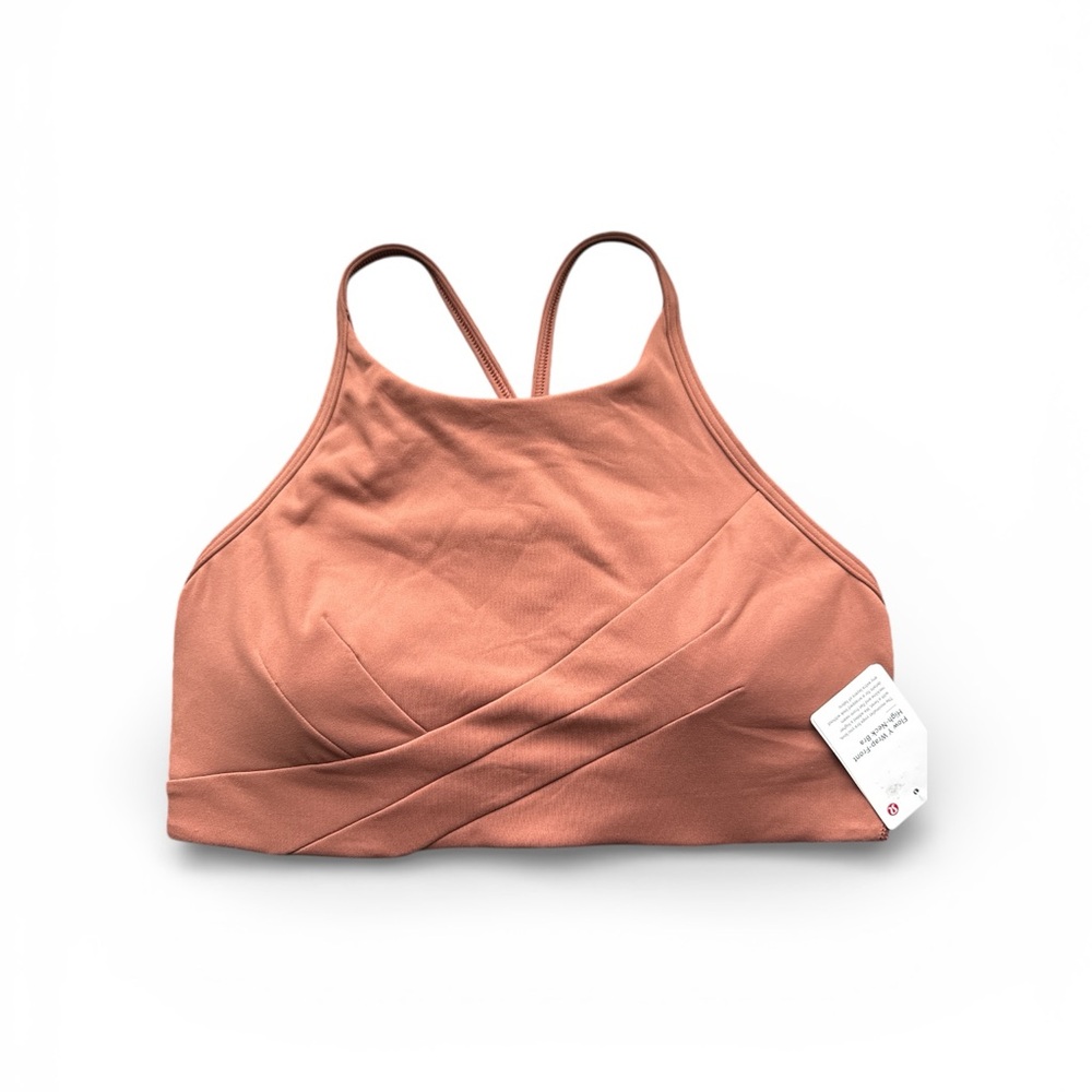 LULULEMON *NWT* Flow Y Wrap-Front High-Neck Bra 8 Ancient Copper